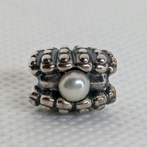 PANDORA Shell Pearl Charm in Sterling Silver - Picture 4 of 4